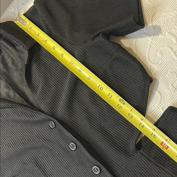 ASOS Black Jumpsuit with Wide-Leg Pants and V-Neck. Button front. Open back. 8 - Picture 10 of 12